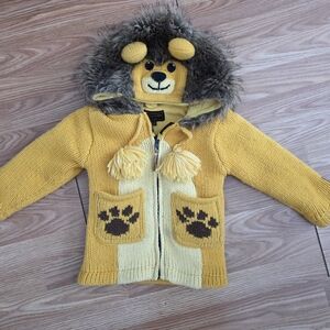 Yellow Lion Hoodie for Kids
